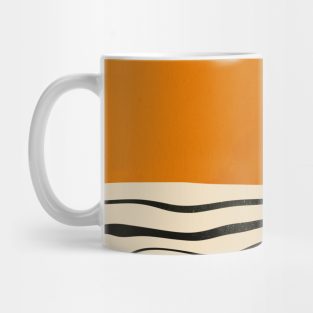 Wavy Lines - Minimalist Abstract Mid-Century Modern (Copper) Mug